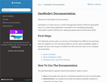 Tablet Screenshot of docs.geonode.org